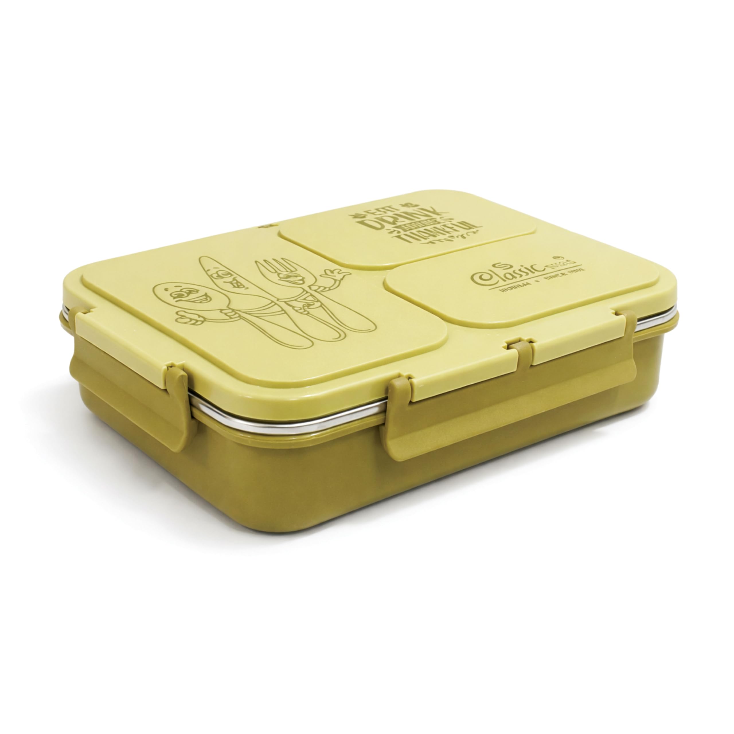 bento trio lunch box yellow